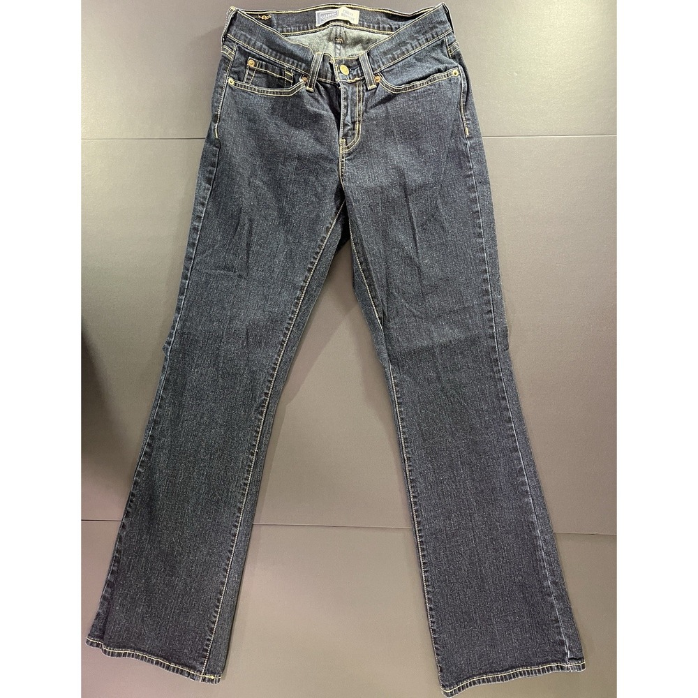 Levi's Jeans Curvy Bootcut Women's Size 4M Embroidery Logo Dark Wash